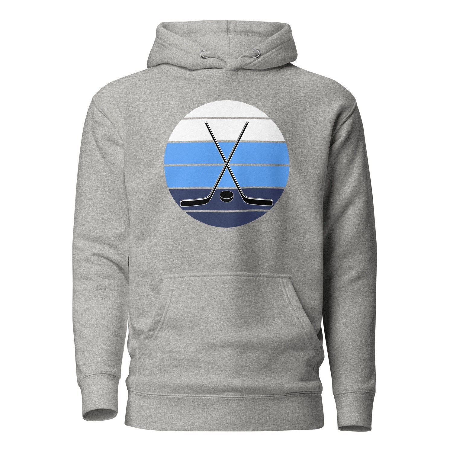 Hockey Unisex Hoodie, Blue Retro  Hockey Unisex Hoodie