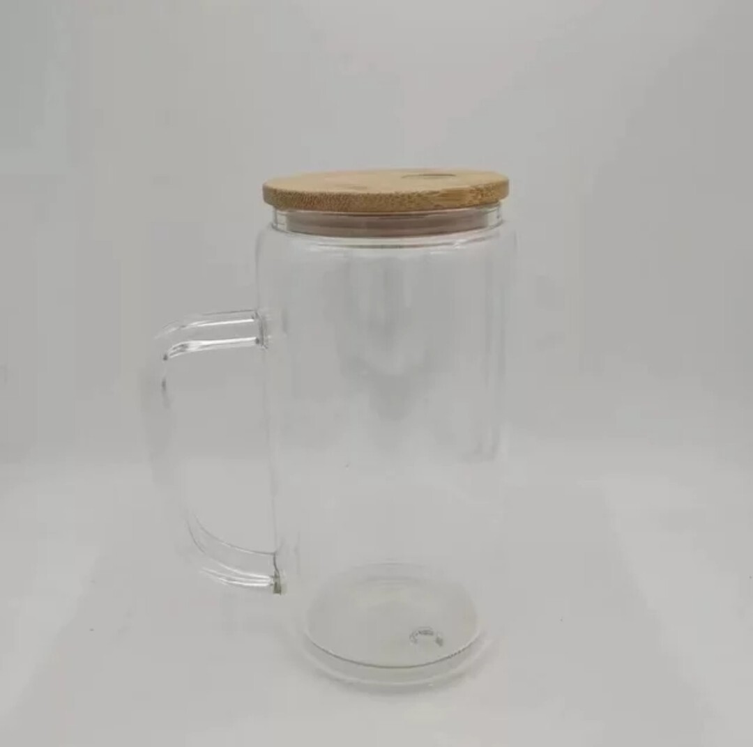 Snow Globe Sublimation Beer Can Glass with Bamboo lid – The Blank Stockpile