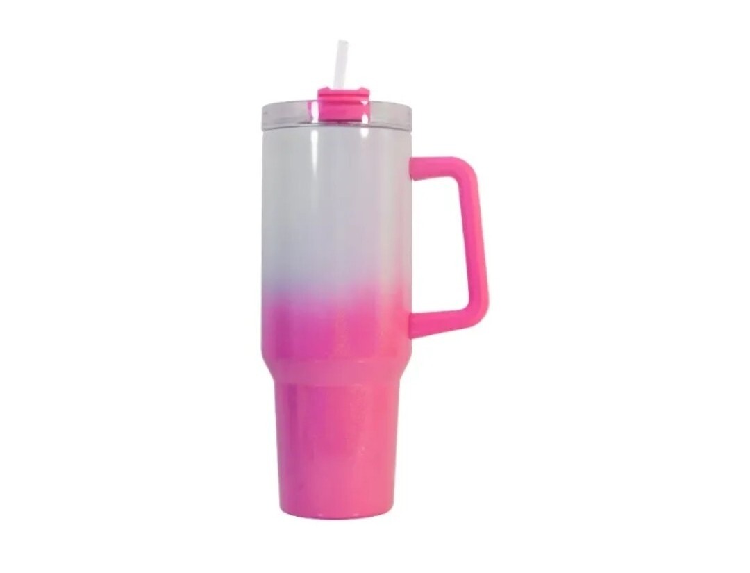 40oz Ombre Dark Pink Sublimation Tumbler 