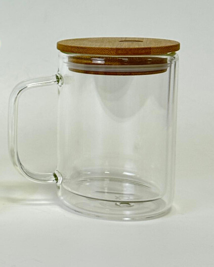 12 oz Double Wall With handle Sublimation Glass Tumbler, Snow Globe Tumbler, Double wall Sublimation Beer Can Glass, Sublimation Libbey Glass,12oz snow globe tumbler, snow globe glass can bamboo lid