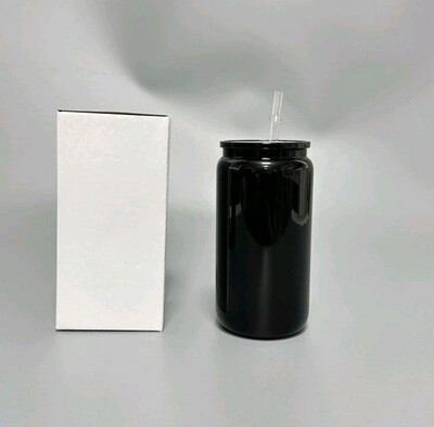 Black Glass Can 16oz