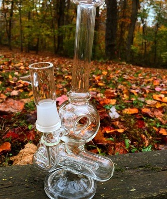 8&quot;  Glass Water  Pipe Donut Hole Rig