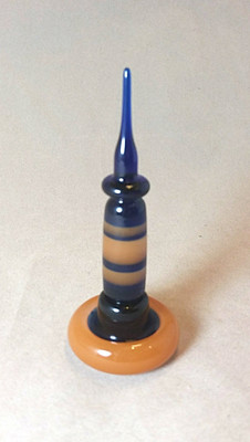  3&quot; Cobalt &amp; Peach Dabber w/ Carb Cap