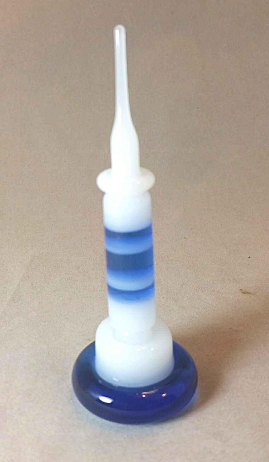 3&quot; Jade White &amp; Light Blue Dabber W/ Carb Cap