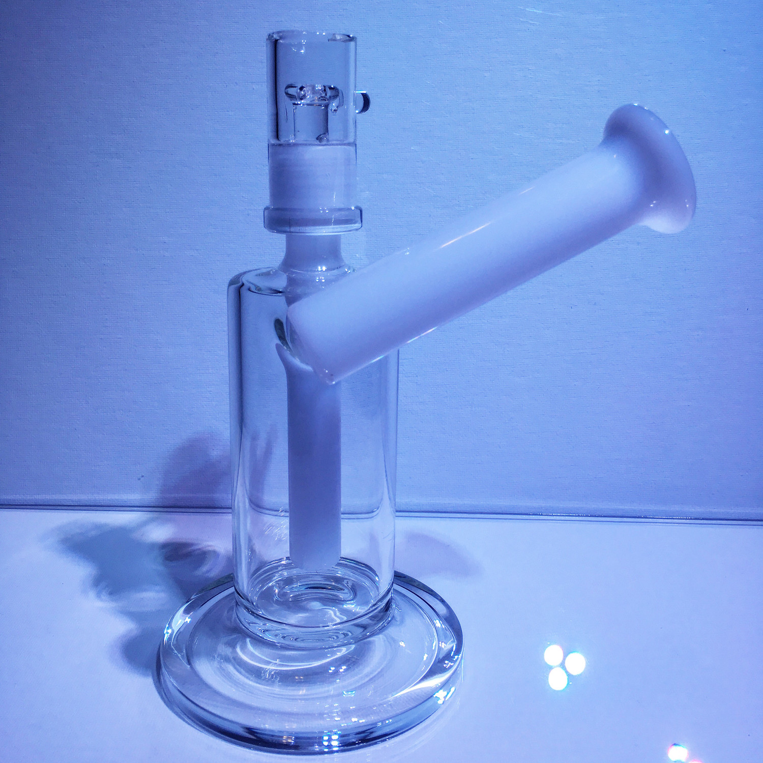 7.5&quot; White Shower Head Dab Rig Banger Hanger