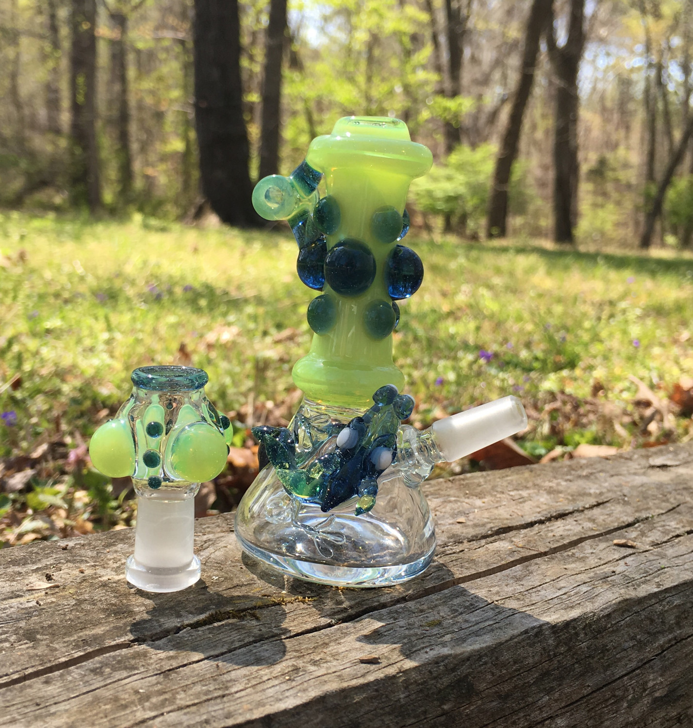 4&quot; Slyme and Blue Stardust Dragon Pendant Rig
