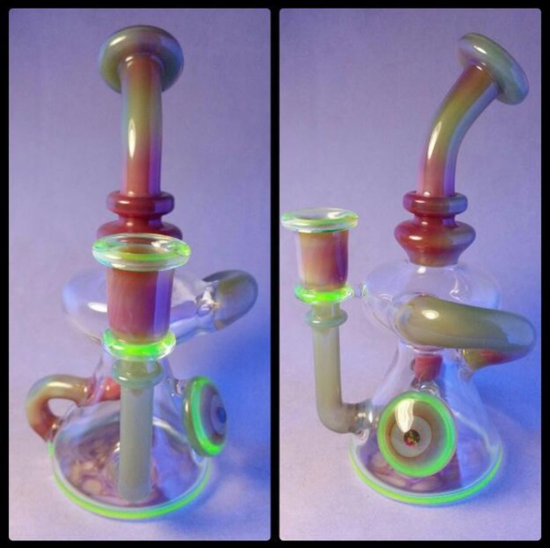 7&quot; Purple Rainbow and Illuminati Klien Recycler