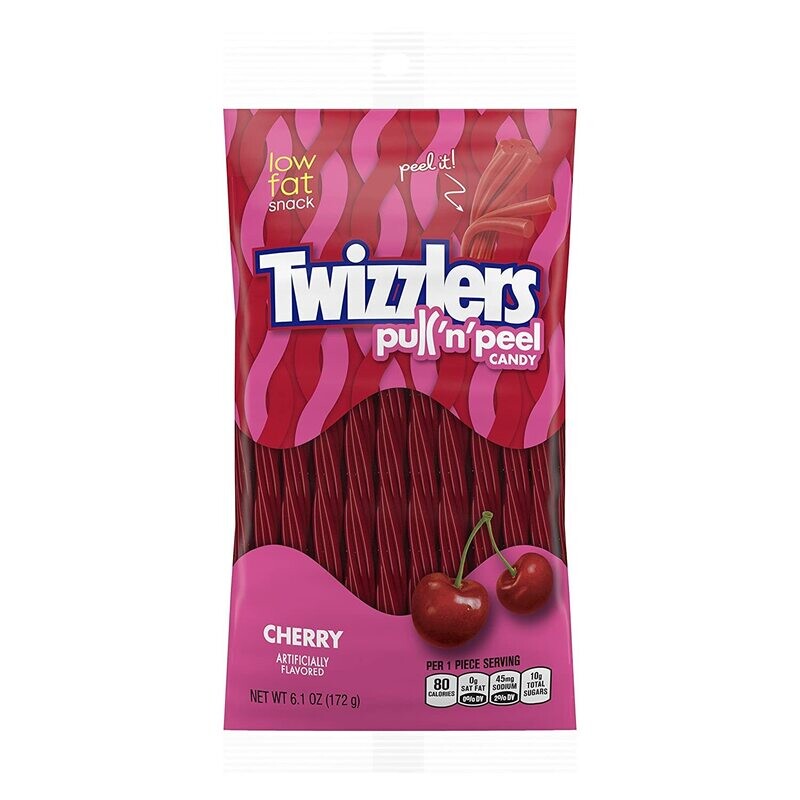 Twizzlers Pull &#39;n&#39; Peel Cherry Flavoured Sweets (172g)