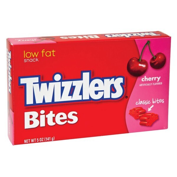 Twizzlers Bites Cherry Flavored Chewy Candy Low Fat Sweets Theater Box