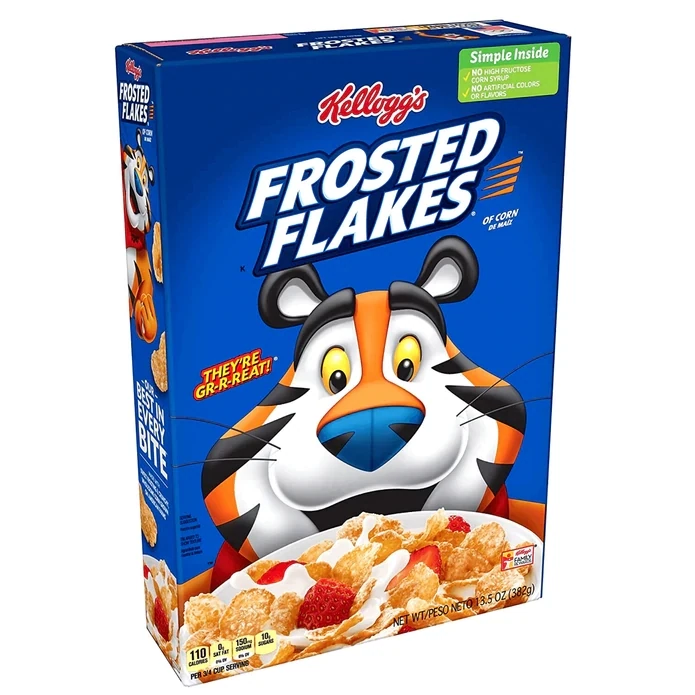 Kellogg&#39;s Frosted Flakes Breakfast Cereal, Vitamins &amp; Minerals Kids Snacks