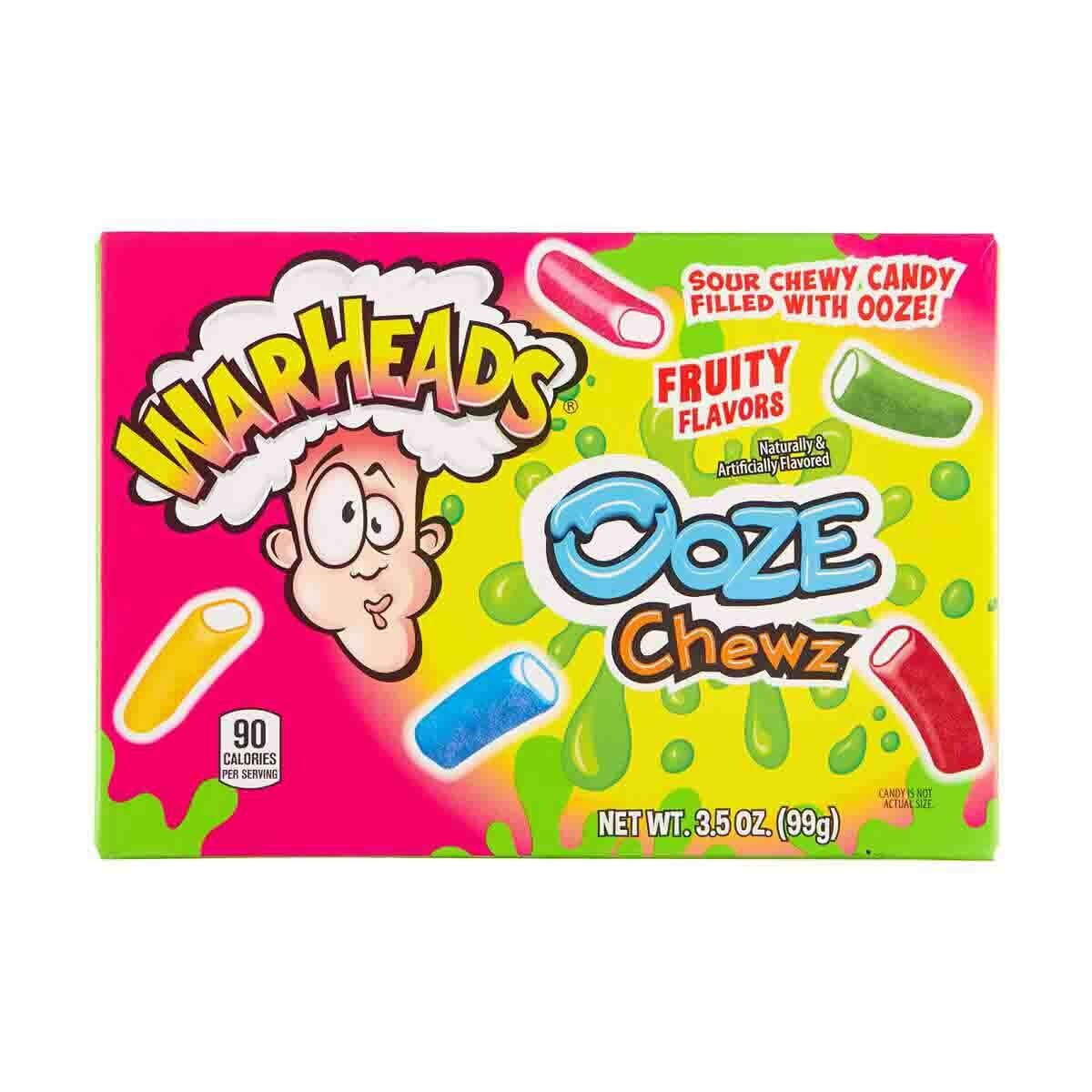 Warheads Ooze Chewz Sour Chewy Fruit Gummy Sweets Chews Theater Box (99g)