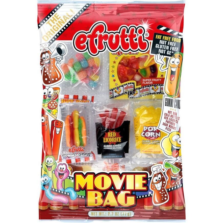 Gummy Movie Bag - EFrutti Gummy Sweets Snacks 77g