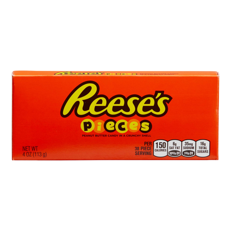 Reese&#39;s Pieces Milk Chocolate Peanut Butter Candy in a Crunchy Shell