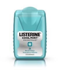 Listerine Cool Mint Pocketpaks Cool Mint Breath Strips - Triple Pack of 24 - Pack 3