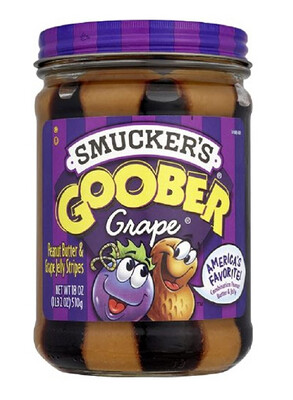Smucker's Goober Grape Peanut Butter and Jam Stripes Spread Snack