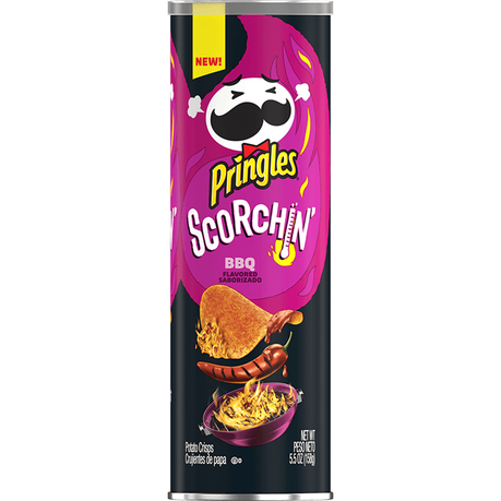 Pringles Scorchin&#39; BBQ Crisps Snack
