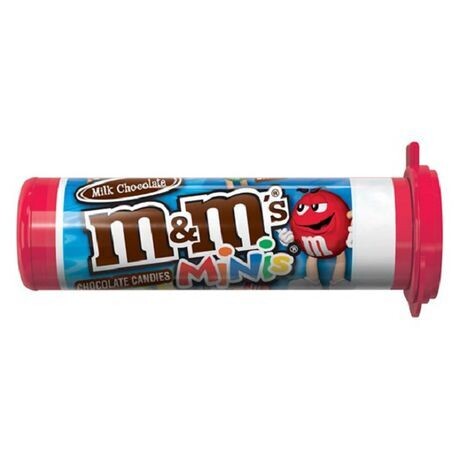 M&amp;M’S Milk Chocolate MINIS Candy Sweets Snacks 30.6g Tube