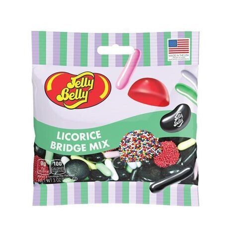 Jelly Belly Licorice Bridge Mix Jelly Beans Soft Chewy Sweets Snack 85g