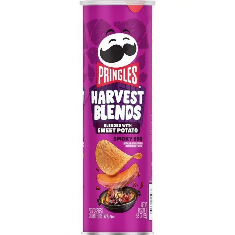 Pringles Harvest Blends Sweet Potato Smoky BBQ Potato Crisps Chips