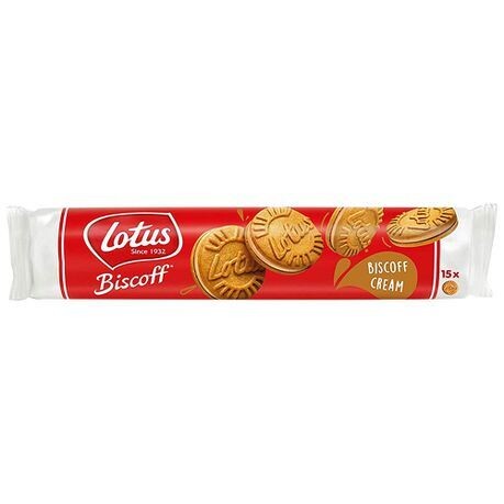 Lotus Biscoff Sandwich Vanilla Cookies, Red &amp; White Biscuits 150 g