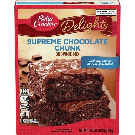 Betty Crocker Supreme Chocolate Chunk Brownie Cake Mix