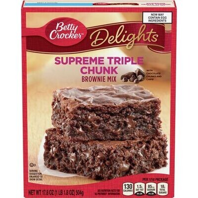 Betty Crocker Delights Supreme Triple Chunk Brownie Cake Mix