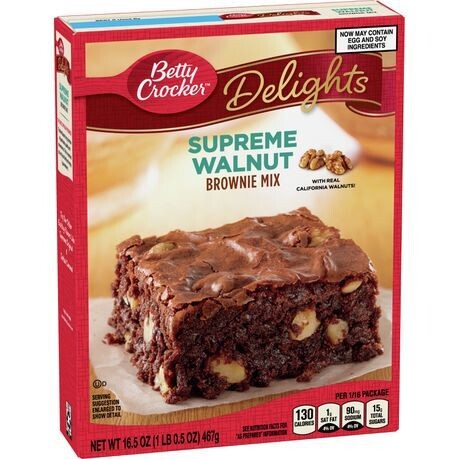 Betty Crocker Delights Supreme Walnut Brownie Cake Mix