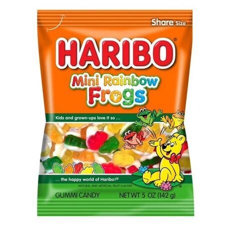 Haribo Mini Rainbow Frogs Gummy Sweets (142g)