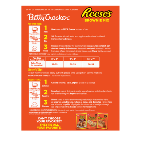 REESE'S Brownie Mix With REESE'S Peanut Butter Chips