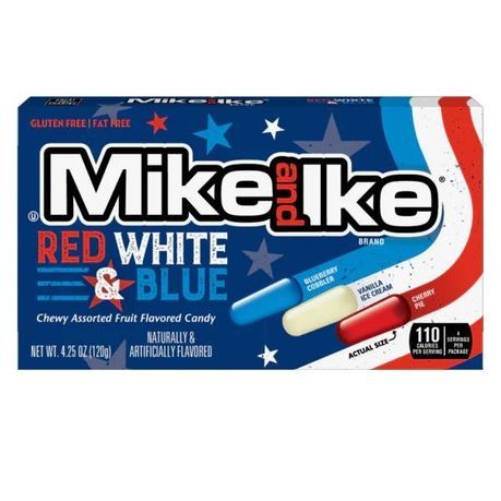 Mike and Ike Red, White, and Blue Theatre Box Flavoured Sweet