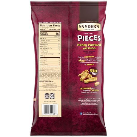 Snyder's of Hanover Pretzel Pieces Honey Mustard and Onion Flavoured