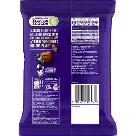 Cadbury Dairy Milk Peppermint Milk Chocolate Bites Sweet 135g