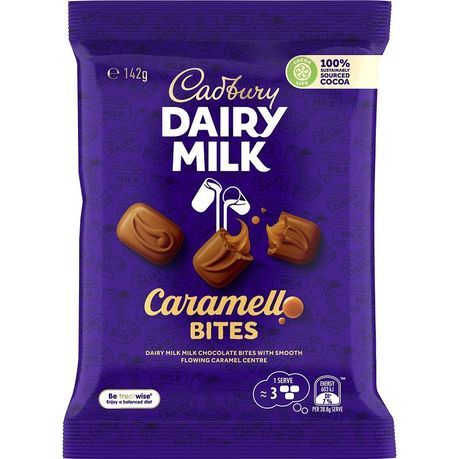 Cadbury Dairy Milk Caramello Bites: Snack &amp; Share Bag 135g