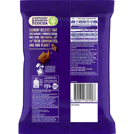 Cadbury Dairy Milk Caramello Bites: Snack &amp; Share Bag 135g
