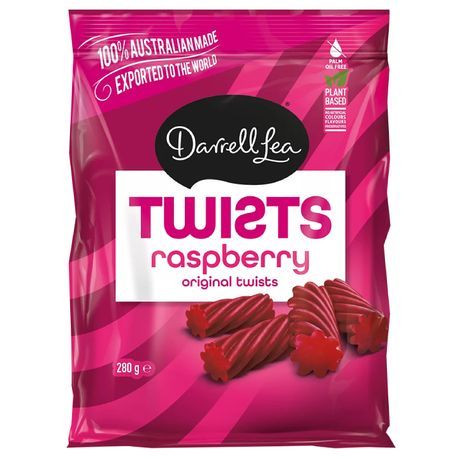Darrel Lea Raspberry Twists