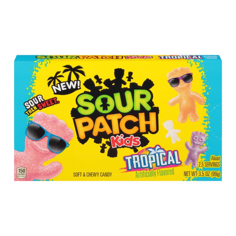 Sour Patch Kids Tropical Soft &amp; Chewy Candy Gummy Sweets Theater Box (99g)
