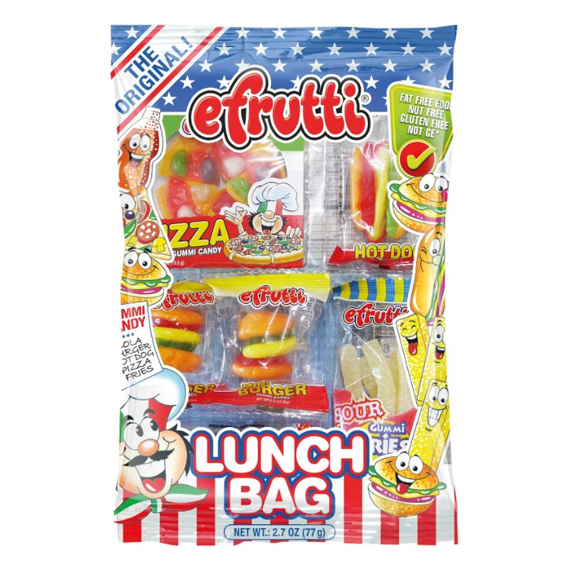 Efrutti Lunch Bag Gummi Candy Soft Chewy Gummy Sweets Snack 77g