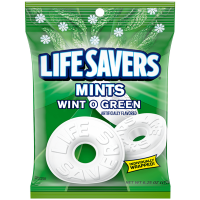 LIFE SAVERS Wint-O-Green Mints Sweets Bag 177g