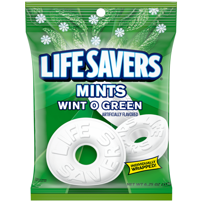 LIFE SAVERS Wint-O-Green Mints Sweets Bag 177g