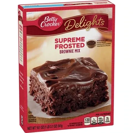 Betty Crocker Delights Supreme Chocolate Frosted Brownie Cake Mix