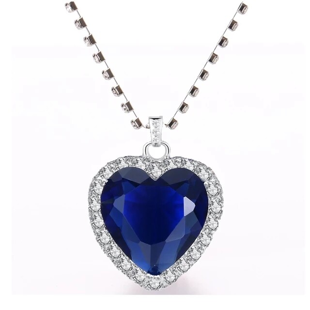 Blue ruby necklace