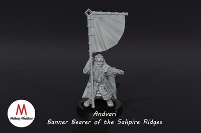 Andvari, Banner Bearer - Dwarves of the Saphire Ridges