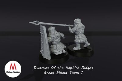 Great Shield Team 1 - Dwarves of the Saphire Ridges