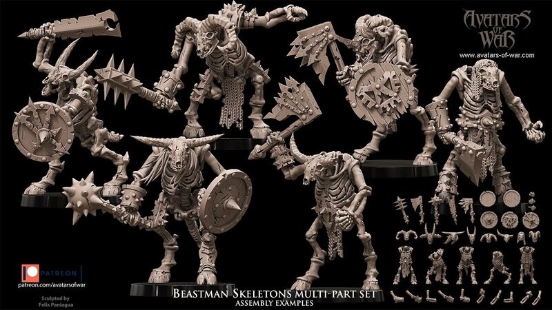 Beastman Skeletons multi-part regiment