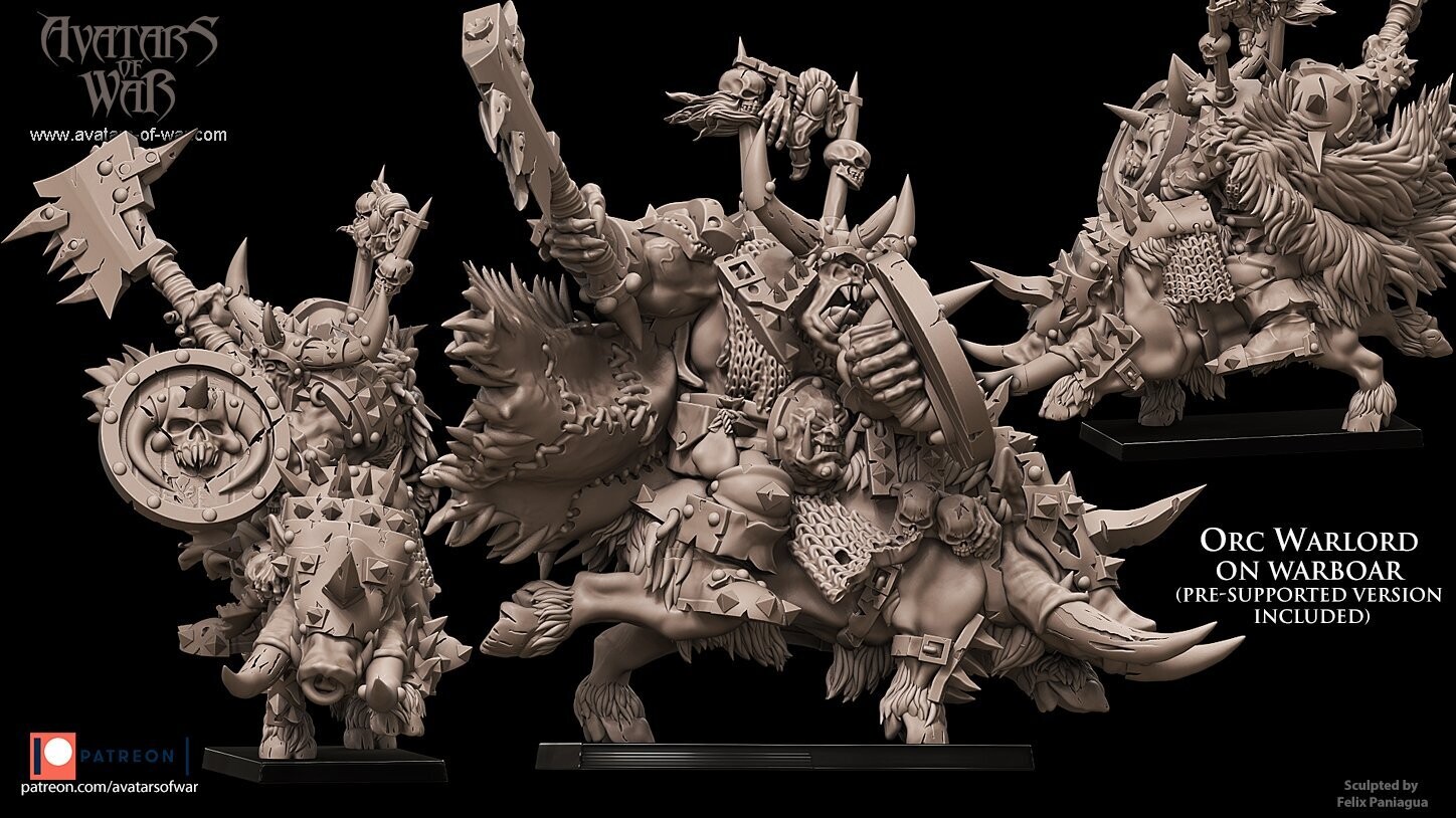 Orc Warlod on Warboar 1