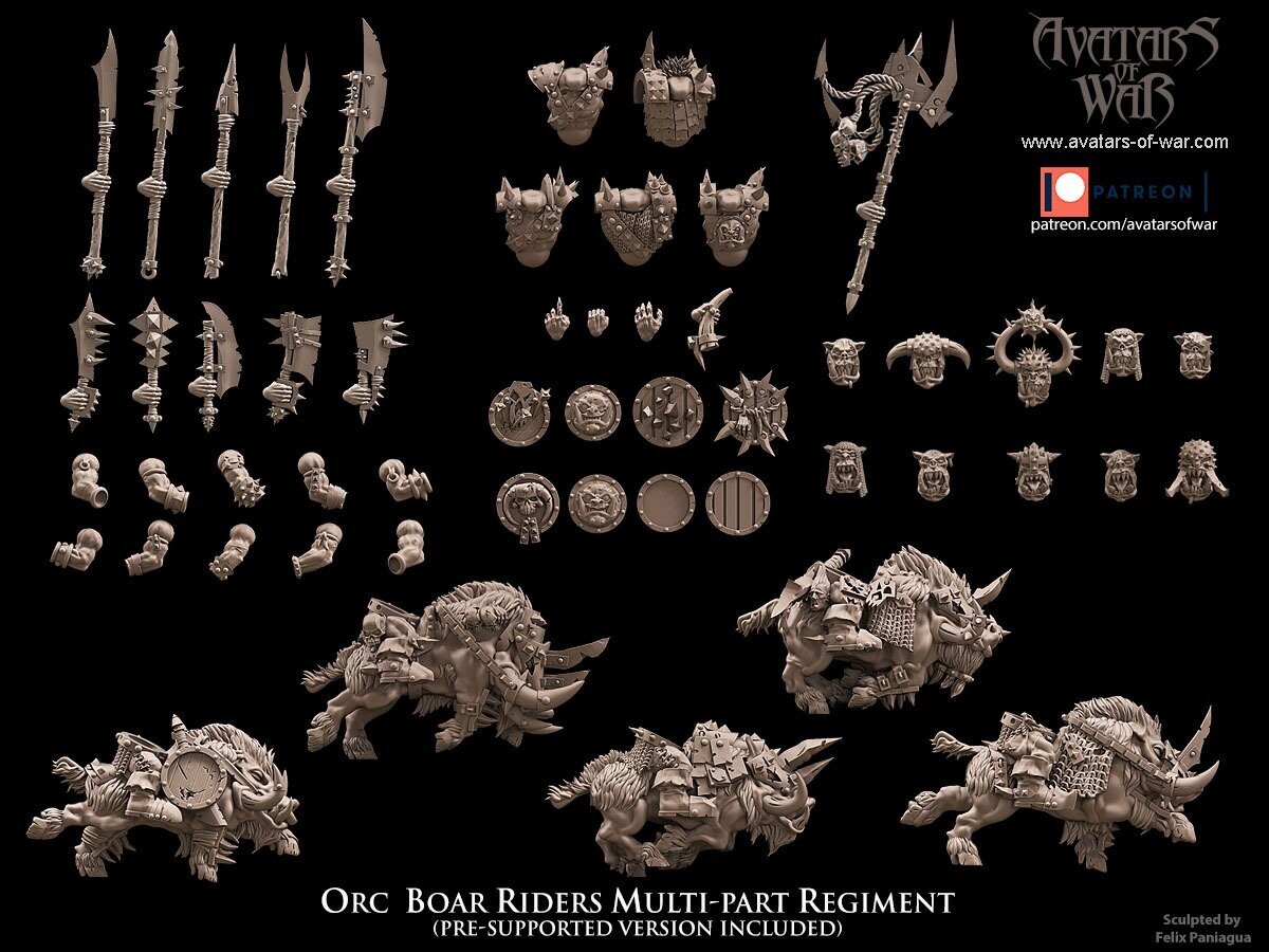 Orc Boar Riders Modular