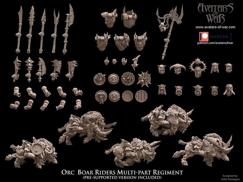 Orc Boar Riders Modular