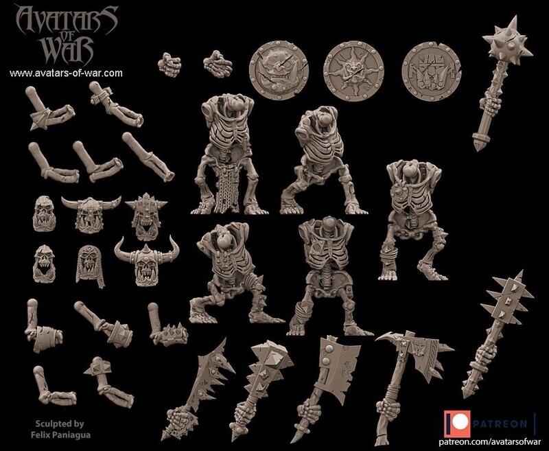 Orc Skeleton Warlords - Modular