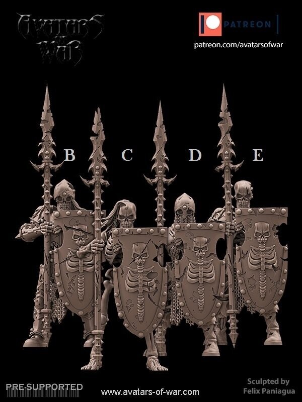 Skeletons - Spear and Shield