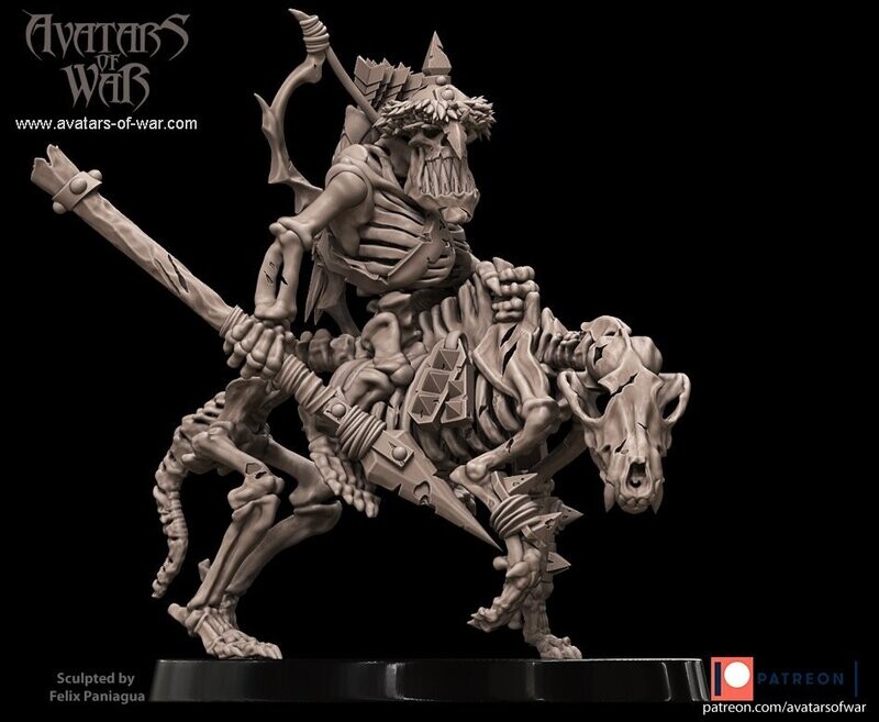 Skeleton Goblin Boss - Wolfrider